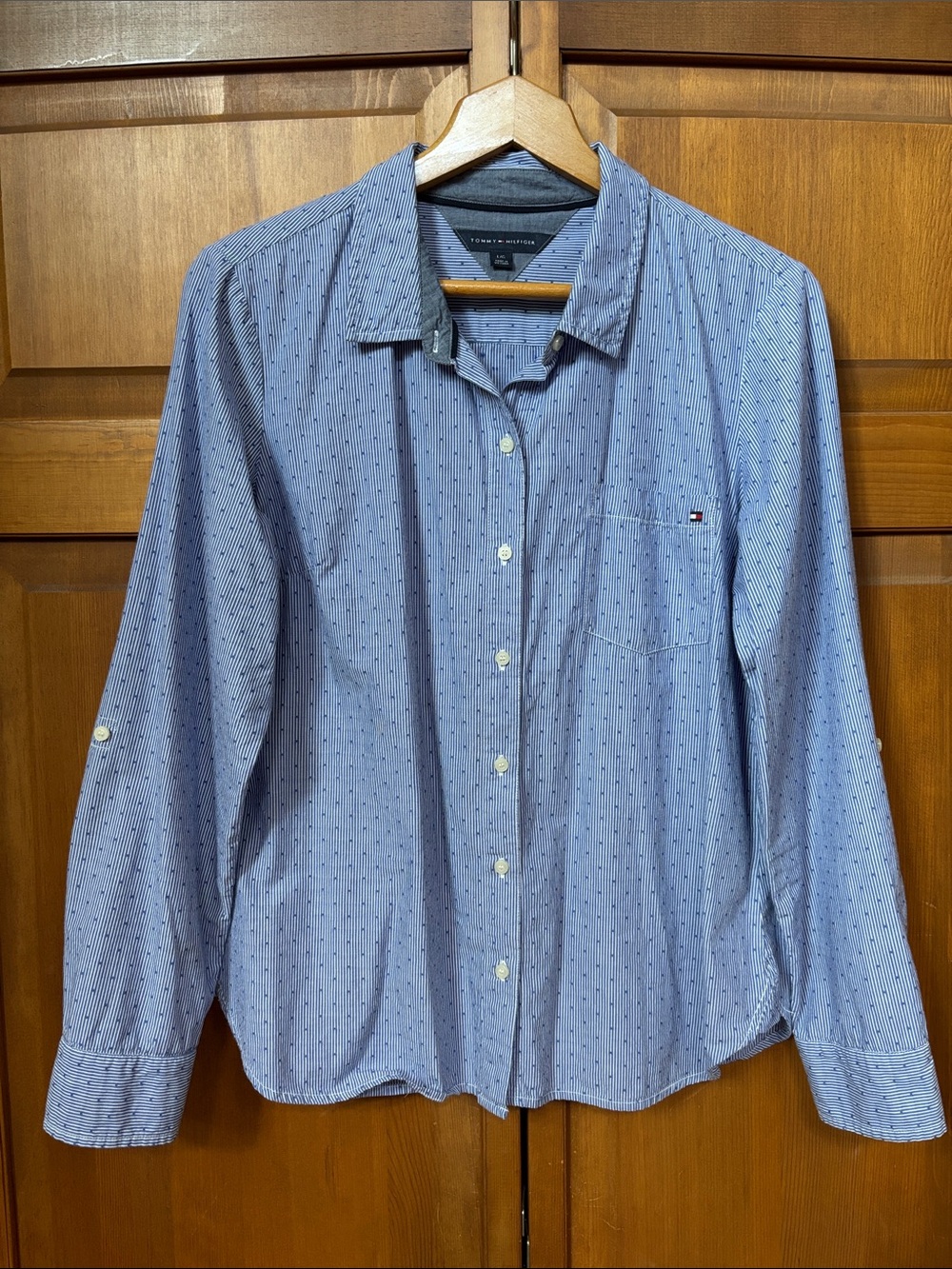 Tommy Hilfiger Blue Microdot Button-Down Shirt